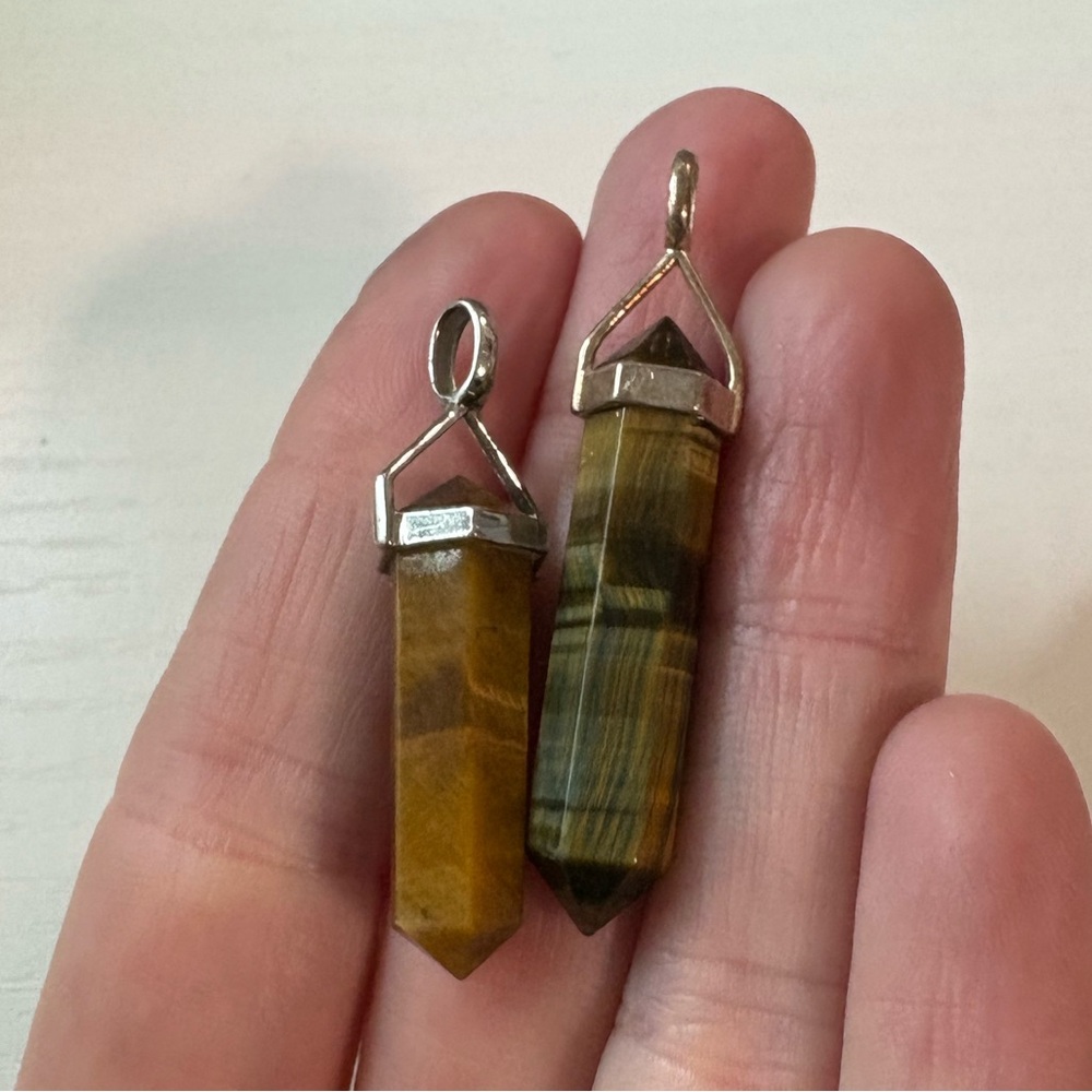Tiger's Eye and hawks eye Pendants